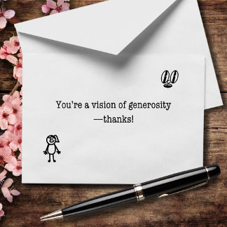 You're A Vision of Generosity Thank You Card