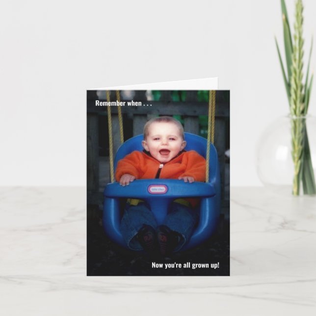 You're All Grown Up Personalised Photo Graduation Card (Front)