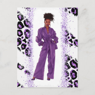 You're amazing, awesome, fabulous, black, queen. holiday postcard