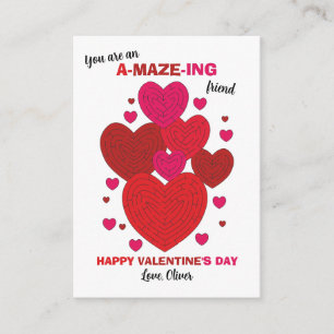 You're Amazing Maze Classroom Valentine Note Card
