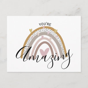 you're amazing positive postcard