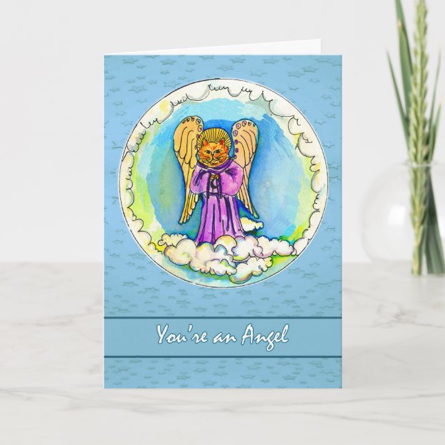 You're an Angel, Thank You to Volunteer Card (Front)