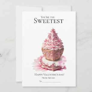 You're are the sweetest cupcakes Valentine's day Holiday Card