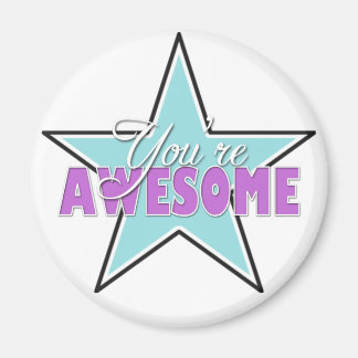 You're AWESOME - Blue & Purple Star Magnets