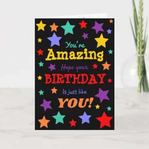 You're Awesome! bright colourful birthday card