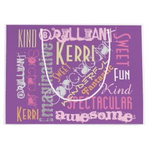 You're Awesome! Name Words Fun Gift Wrap Large Gift Bag
