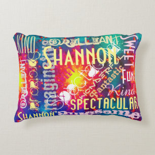 You're Awesome! Personalised  Name Words Collage Decorative Cushion