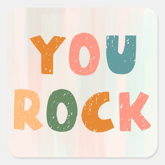 You're Awesome Teacher Student Reward Square Sticker (Front)