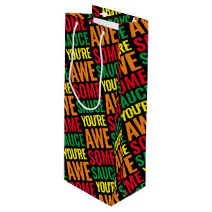 You're Awesomesauce! World Compliment Day Wine Gift Bag