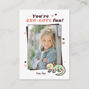Youre Axo-Lotl Fun Photo Kids Valentine Card