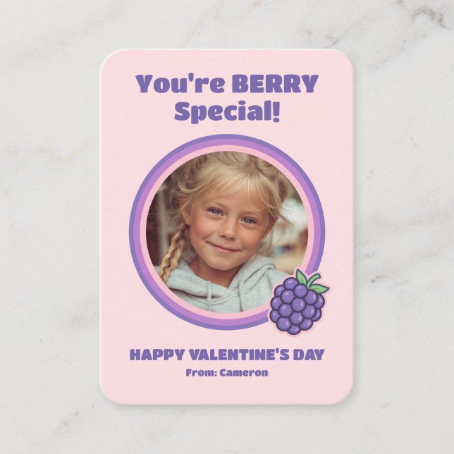 You're BERRY Special Kids Valentine's Card (Front)