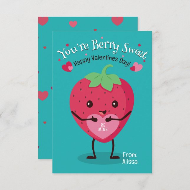 You're Berry Sweet Valentine's Day Invitation (Front/Back)