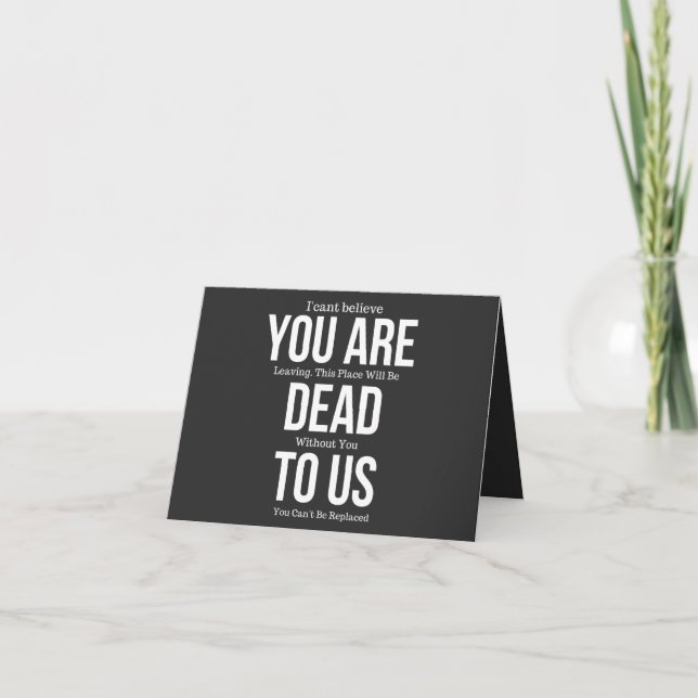 youre dead to us card (Front)