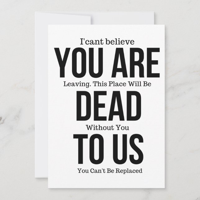 You're Dead to Us Now Magnet Invitation (Front)
