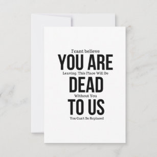You're Dead to Us Now Magnet RSVP Card