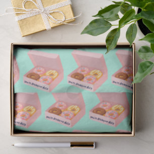 'You're Driving Me Glazy' Funny Pink & Mint Green  Tissue Paper