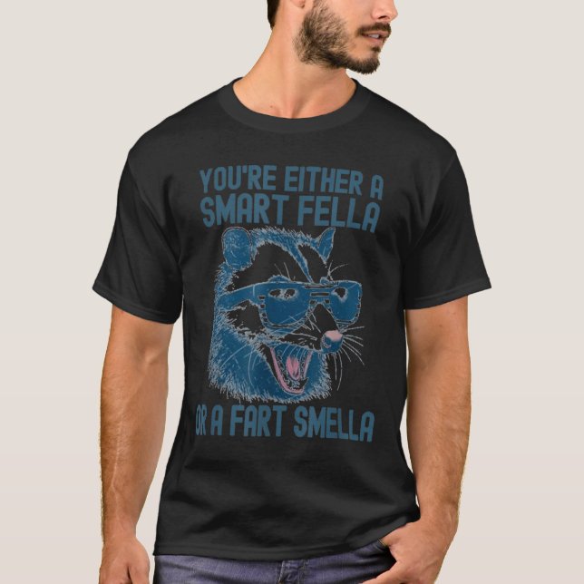 You're Either A Smart Fella Or A Fart Smella Funny T-Shirt (Front)