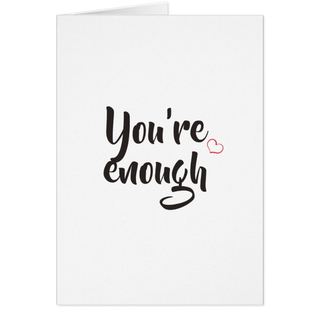 You're enough card (Front)