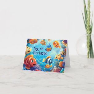 You're Fin-tastic Kids Valentine's Day Card