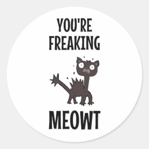 You're Freaking Meowt Classic Round Sticker