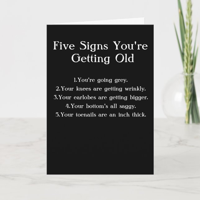  You're Getting Old Card (Front)