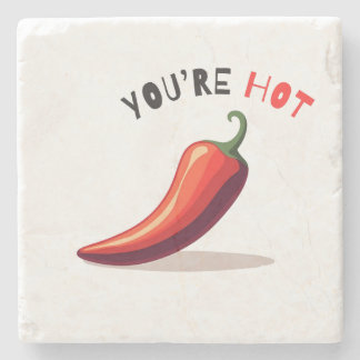 You're Hot Chili Shot Glass Stone Coaster