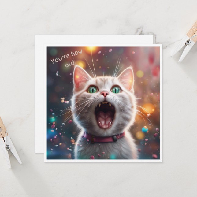 You're How Old? Flat Card (Front/Back In Situ)