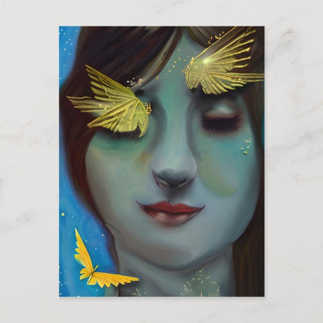 You're In My Thoughts | Pretty Lady Postcard (Front)