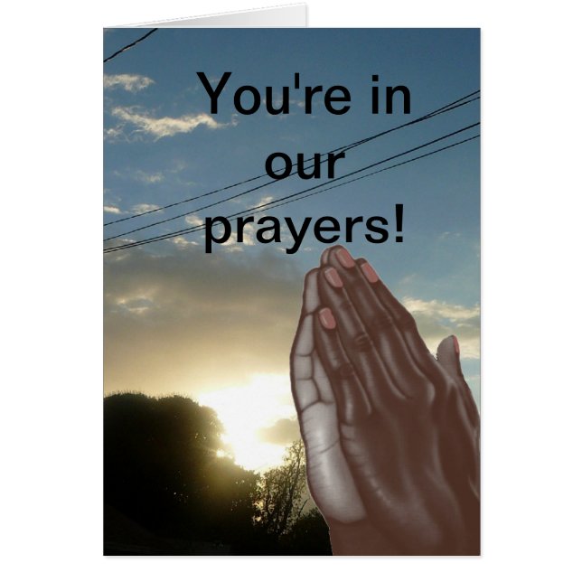 You're in our prayers Card (Front)