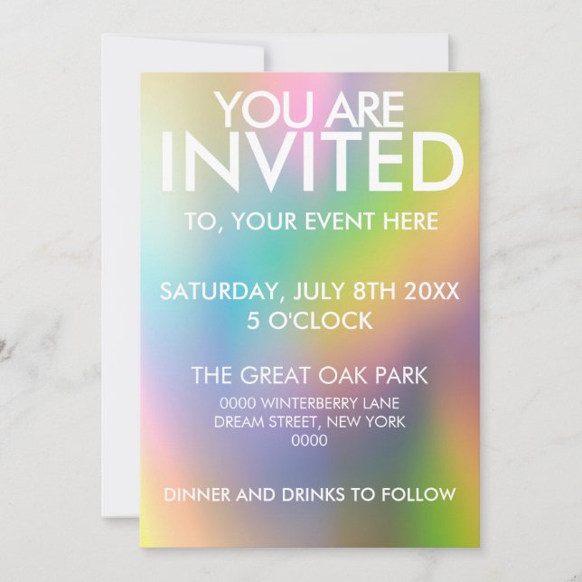 You're Invited Colourful Modern and Simple Invitation (Front)