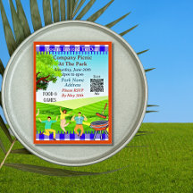 You're Invited, Company Picnic Summer QR code