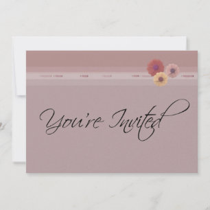 You're Invited customisable event-pink floral Invitation