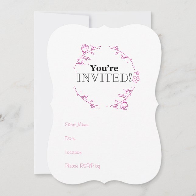 You're Invited! Flat Invitation  (Front)