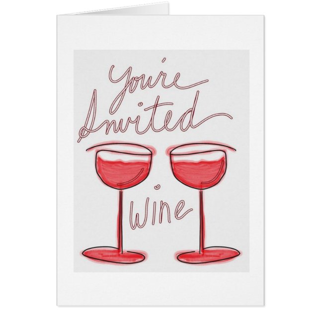 You're Invited For Wine Funny RSVP Card (Front)
