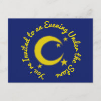 You're Invited Night Sky Crescent Moon Stars Prom