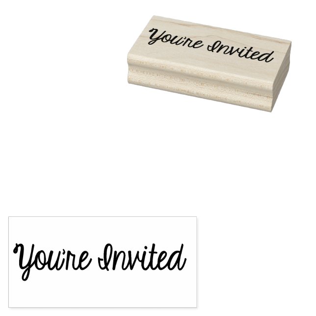You're Invited Rubber Stamp (Stamped)