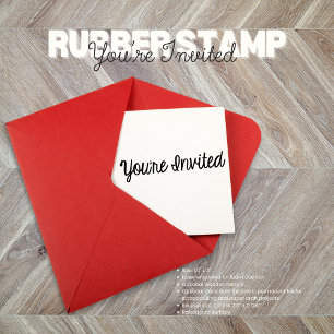 You're Invited Rubber Stamp