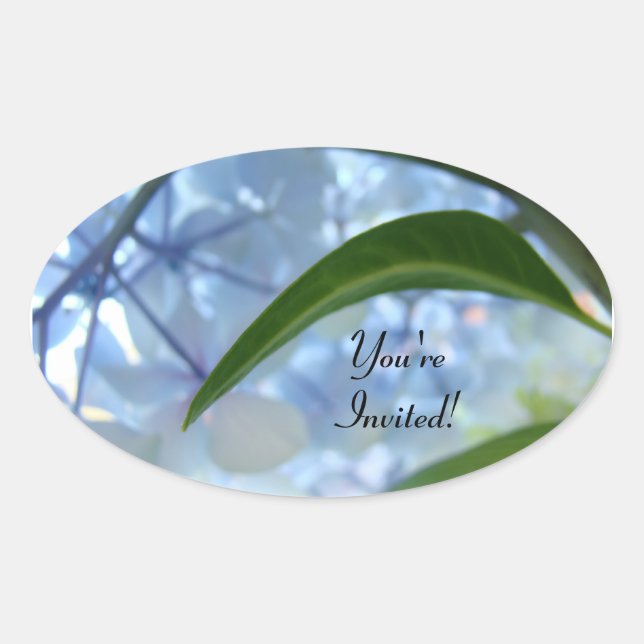 You're Invited! seals Blue Floral Invitations Card (Front)