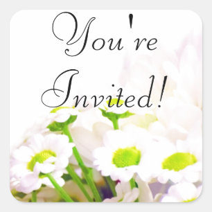 You're Invited Square Sticker
