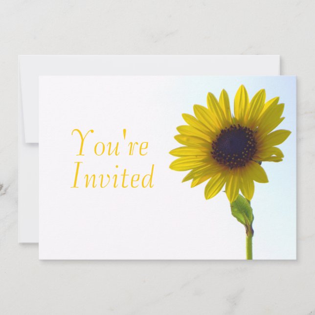 You're Invited Sunflower Invitation (Front)