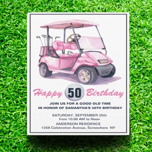 You're Invited to a Tee-rific 50th Golf Party Invitation (nvite you to a special celebration as I hit the big 5-0)