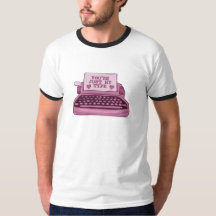 You're Just My Type Typewriter Ringer Mens T-Shirt