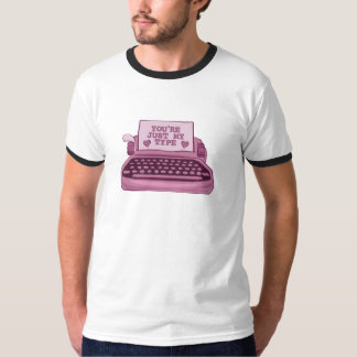 You're Just My Type Typewriter Ringer Mens T-Shirt