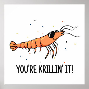 You're Krillin It Funny Krill Pun Poster