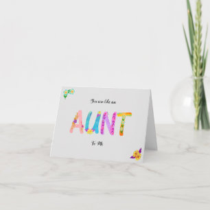 You're like an Aunt to me - Happy Birthday Card
