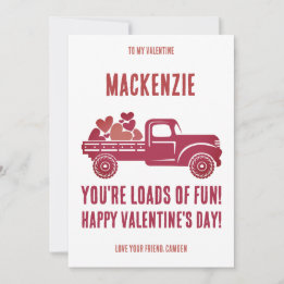 You're loads of fun classroom Valentine's Day Holiday Card