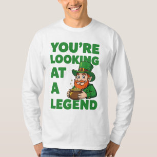You're Looking At A Legend Cartoon Leprechaun T-Shirt