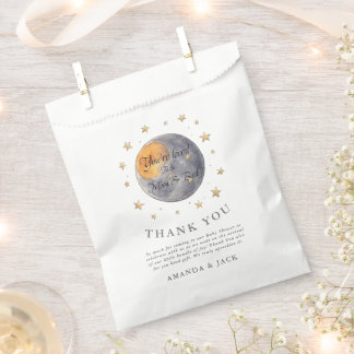 You're loved To the Moon Stars Baby Shower Favour Bags