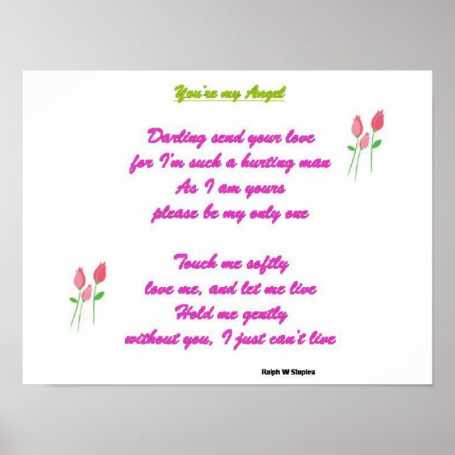 You're my angel-romantic posters (Front)