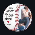 You're My Best Catch Couples 2 Photo & Script Nams Baseball<br><div class="desc">Simple and Chic valentine baseball gift featuring the name of your boyfriend or girlfriend,  the saying "you're My Best catch",  and your name. Plus 2 photos for you to customise with your own to make this an extra special valentines/birthday gift.</div>
